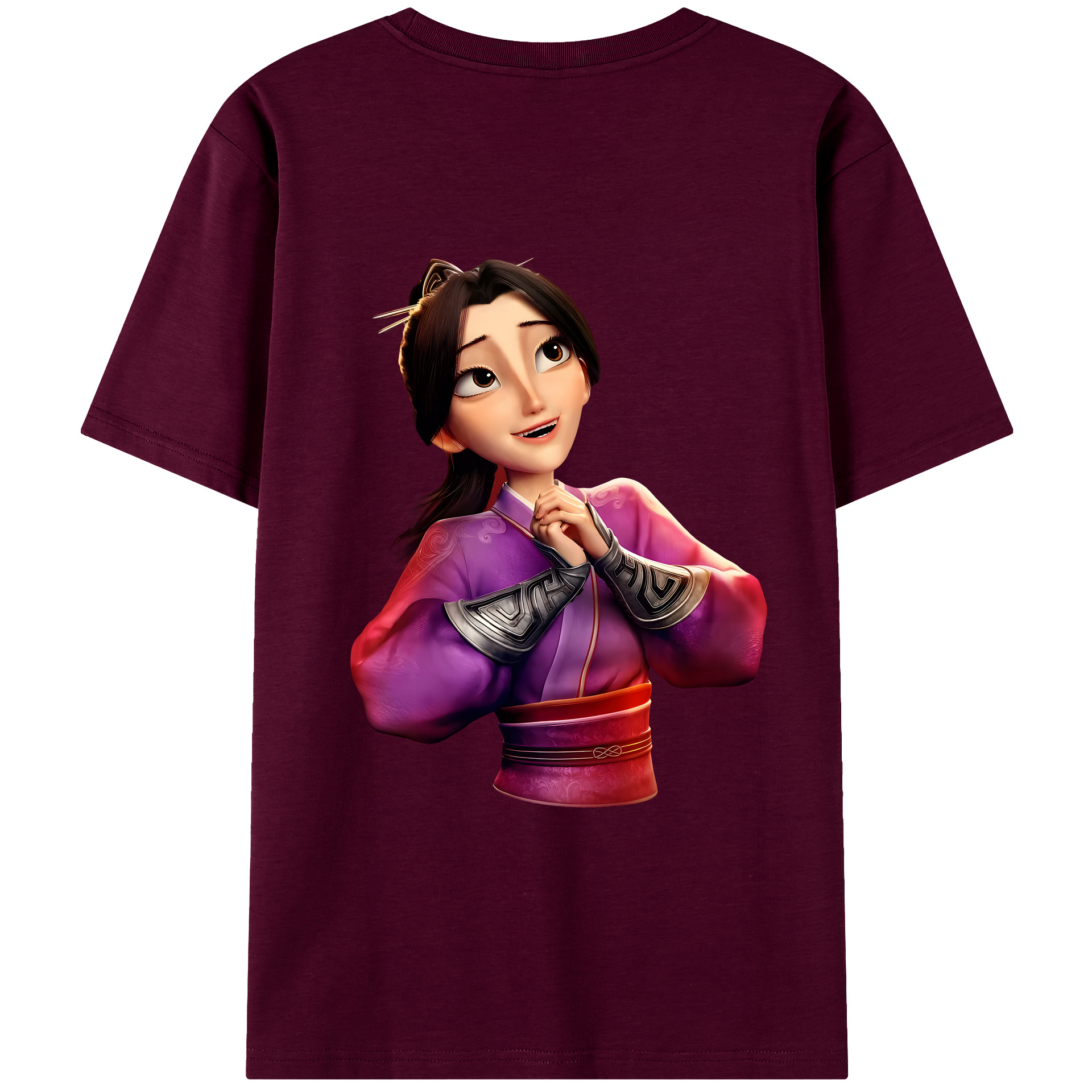 （画像用） Ne Zha 2 ナタ 魔童の大暴れ レディース半袖Tシャツ(バックプリント)